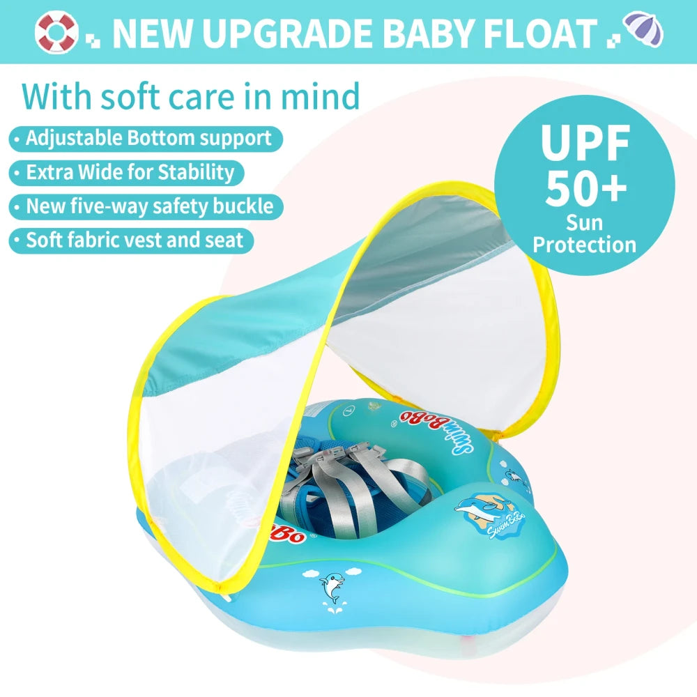 Inflatable Infant Pool Float with Canopy